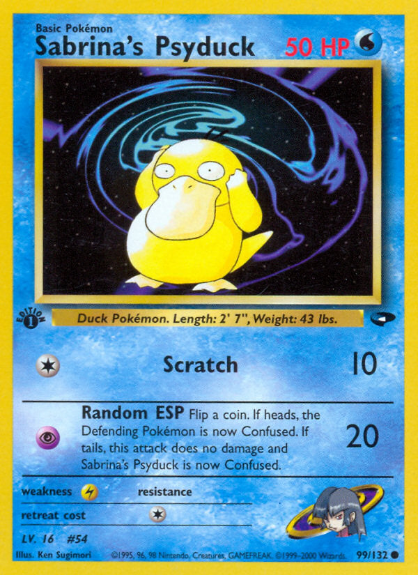 Gym Challenge Sabrina's Psyduck #99/132 first edition